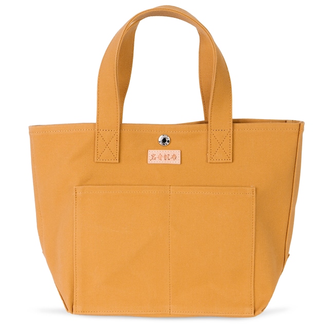 スナップボタン付き パラフィン帆布 キャンバス トートバッグ Sサイズ 小さめ Ship and Rock tote 日本製 （ブラウン）