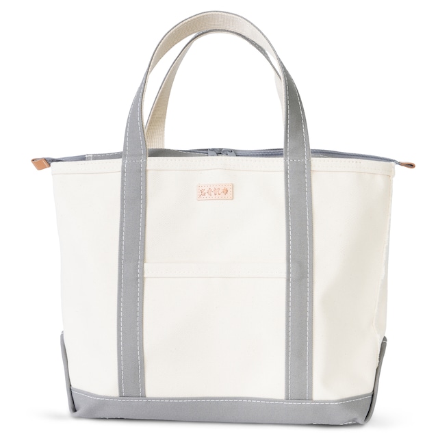 ファスナー付き 帆布 キャンバス トートバッグ Mサイズ 大きめ Ship and Rock Basic tote 日本製 （グレー）