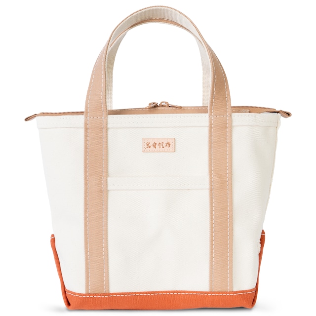 ファスナー付き 帆布 キャンバス トートバッグ Sサイズ 小さめ Ship and Rock Basic tote 日本製 （スキン×レンガ）