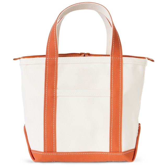 ファスナー付き 帆布 キャンバス トートバッグ Sサイズ 小さめ Ship and Rock Basic tote 日本製 （レンガ）