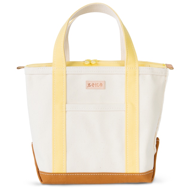 ファスナー付き 帆布 キャンバス トートバッグ Sサイズ 小さめ Ship and Rock Basic tote 日本製 （ バニラ×ブラン）