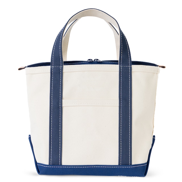 ファスナー付き 帆布 キャンバス トートバッグ Sサイズ 小さめ Ship and Rock Basic tote 日本製 （ ネイビーブルー）
