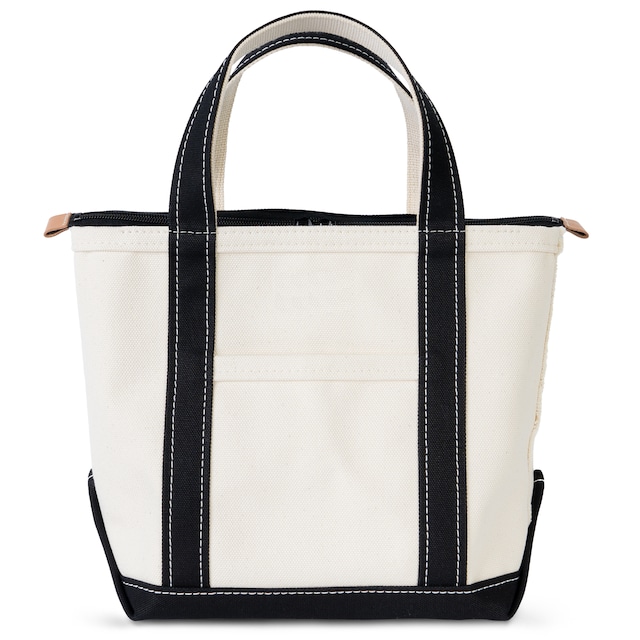 ファスナー付き 帆布 キャンバス トートバッグ Sサイズ 小さめ Ship and Rock Basic tote 日本製 （ ブラック）