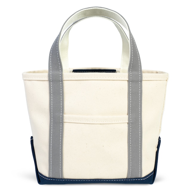 【日本製】帆布 キャンバス トートバッグ Sサイズ Ship and Rock Basic tote 日本製 （グレー×ネイビーブルー）
