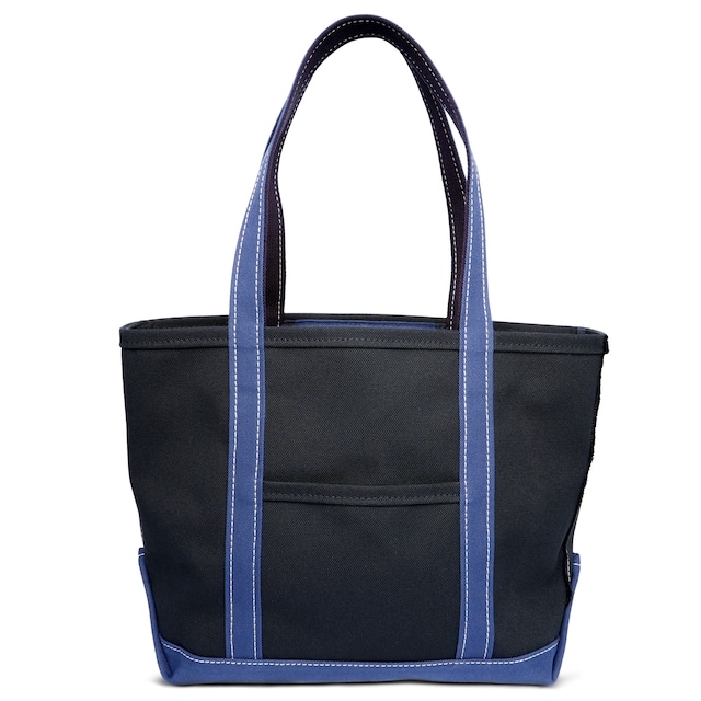 【日本製】帆布 キャンバス ロングハンドル トートバッグ Mサイズ Ship and Rock Basic tote 日本製 （ネイビーブルー×ダークネイビー）