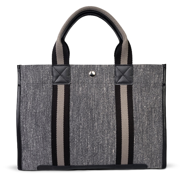 【日本製】レディース ビジネスバッグ 帆布 キャンバス トートバッグ ソルト＆ペッパー フラット キャンバス （Night）